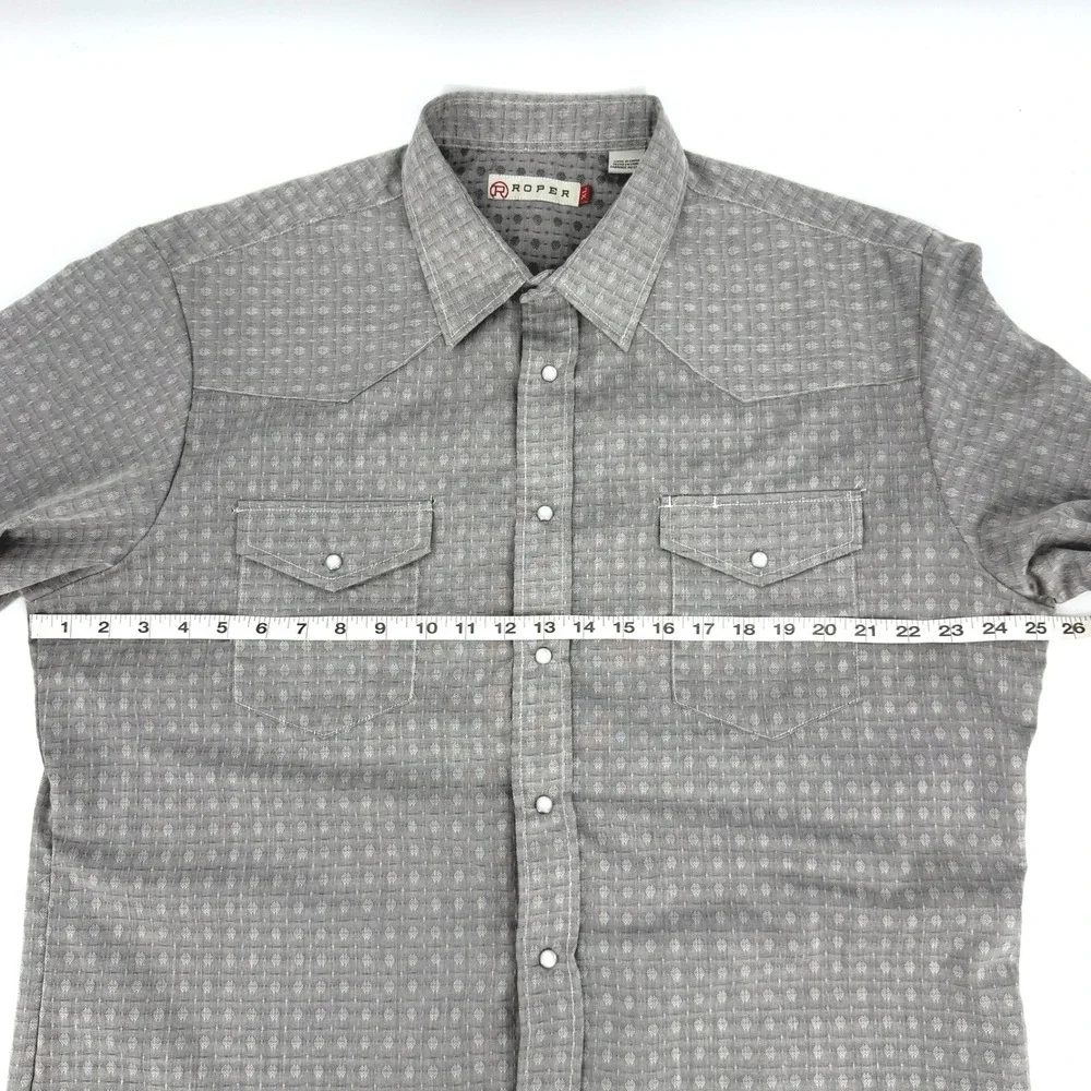 Roper Men's Western Pearl Snap Long Sleeve Shirt XL Cowboy Rodeo - Picture 8 of 9